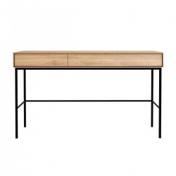 Ethnicraft Oak Whitebird Desk W127/D41/77cm – 2 Drawers - Solid Oak